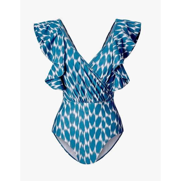 DIARRABLU Women’s Size M NABU Swimsuit Kailua Blue One Piece Swimsuit Bodysuit - Picture 1 of 5